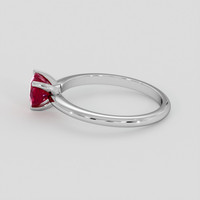 1.02 Ct. Pinkish Red Ruby Ring, 18K White Gold 4