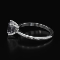 1.65 Ct. White Sapphire Ring, 18K White Gold 4