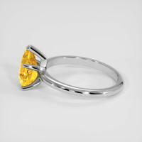 1.84 Ct. Orangish Yellow Sapphire Ring, 18K White Gold 4