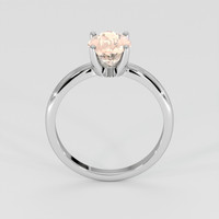 1.84 Ct. Peach Sapphire Ring, 18K White Gold 3