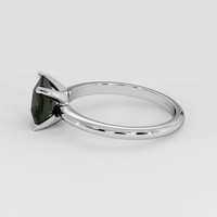 2.08 Ct. Green Sapphire Ring, 18K White Gold 4