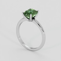 3.02 Ct. Green Sapphire Ring, 18K White Gold 2