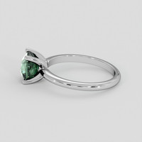 1.62 Ct. Green Sapphire Ring, 18K White Gold 4