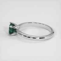 0.81 Ct. Green Sapphire Ring, 18K White Gold 4