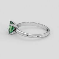 1.17 Ct. Green Sapphire Ring, 18K White Gold 4