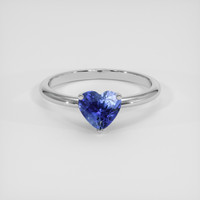 1.62 Ct. Blue Sapphire Ring, 18K White Gold 1