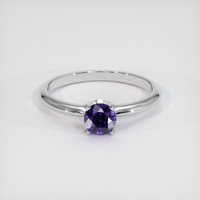 0.69 Ct. Sapphire Ring, 18K White Gold 1