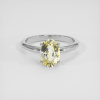 1.46 Ct. Yellow Sapphire Ring, 18K White Gold 1