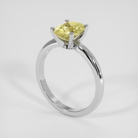 1.46 Ct. Yellow Sapphire Ring, 18K White Gold 2