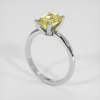 2.01 Ct. Yellow Sapphire Ring, 18K White Gold 2