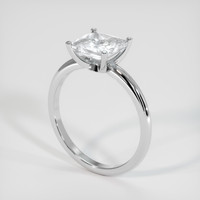 2.01 Ct. White Sapphire Ring, 18K White Gold 2