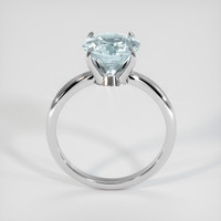 2.86 Ct. Bluish Green Sapphire Ring, 18K White Gold 3