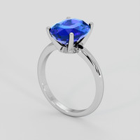5.06 Ct. Blue Sapphire Ring, 18K White Gold 2