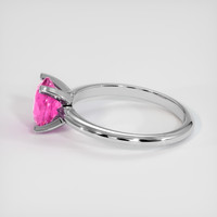 1.23 Ct. Pink Sapphire Ring, 18K White Gold 4