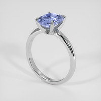 2.09 Ct. Violet Sapphire Ring, 18K White Gold 2