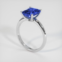 3.07 Ct. Blue Sapphire Ring, 18K White Gold 2