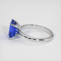3.07 Ct. Blue Sapphire Ring, 18K White Gold 4