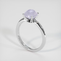 3.90 Ct. Blue Sapphire Ring, 18K White Gold 2