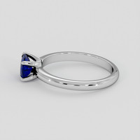 0.66 Ct. Blue Sapphire Ring, 18K White Gold 4