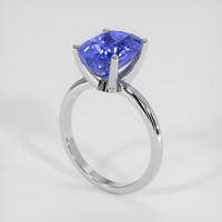 4.77 Ct. Blue Sapphire Ring, 18K White Gold 2