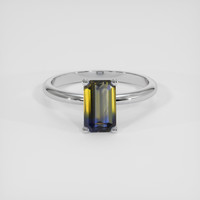 2.04 Ct. Bi Color Sapphire Ring, 18K White Gold 1