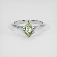 1.15 Ct. Bi Color Sapphire Ring, 18K White Gold 1