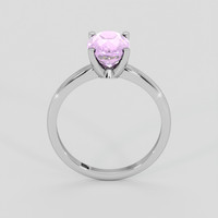2.56 Ct. Pinkish Purple Sapphire Ring, 18K White Gold 3