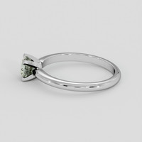 0.73 Ct. Brownish Green Sapphire Ring, 18K White Gold 4