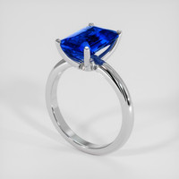 3.04 Ct. Blue Sapphire Ring, 18K White Gold 2