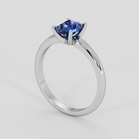 1.17 Ct. Blue Sapphire Ring, 18K White Gold 2