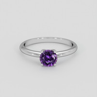 1.10 Ct. Purple Sapphire Ring, 18K White Gold 1