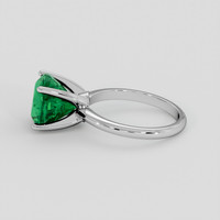 4.36 Ct. Emerald Ring, 18K White Gold 4