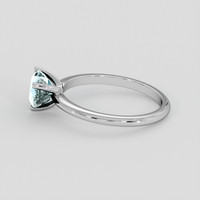 1.61 Ct. Greenish Blue Sapphire Ring, 18K White Gold 4
