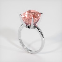 9.97 Ct. Padparadscha Sapphire Ring, 18K White Gold 2