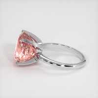 9.97 Ct. Padparadscha Sapphire Ring, 18K White Gold 4