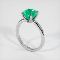 1.95 Ct. Emerald Ring, 18K White Gold 2