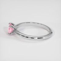 0.89 Ct. Pink Sapphire Ring, 18K White Gold 4