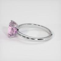 2.10 Ct. Pink Sapphire Ring, 18K White Gold 4