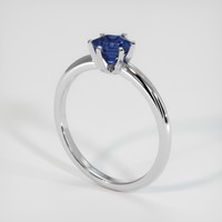 0.82 Ct. Sapphire Ring, 18K White Gold 2