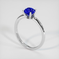 1.47 Ct. Blue Sapphire Ring, 18K White Gold 2