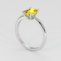 2.53 Ct. Yellow Sapphire Ring, 18K White Gold 2