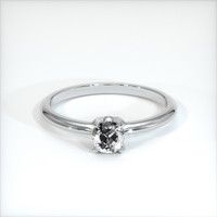 0.51 Ct. White Sapphire Ring, 18K White Gold 1