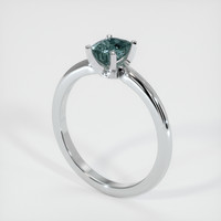 0.92 Ct. Sapphire Ring, 18K White Gold 2