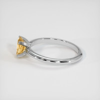 1.10 Ct. Peach Sapphire Ring, 18K White Gold 4