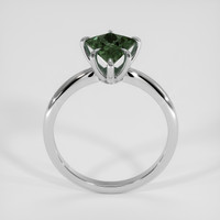 2.18 Ct. Green Sapphire Ring, 18K White Gold 3