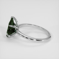 2.18 Ct. Green Sapphire Ring, 18K White Gold 4