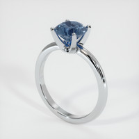 1.44 Ct. Sapphire Ring, 18K White Gold 2
