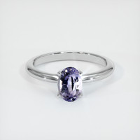 0.86 Ct. Sapphire Ring, 18K White Gold 1