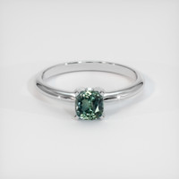 0.86 Ct. Sapphire Ring, 18K White Gold 1