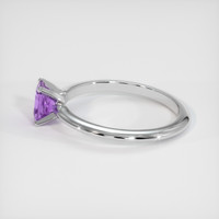 0.61 Ct. Purple Sapphire Ring, 18K White Gold 4